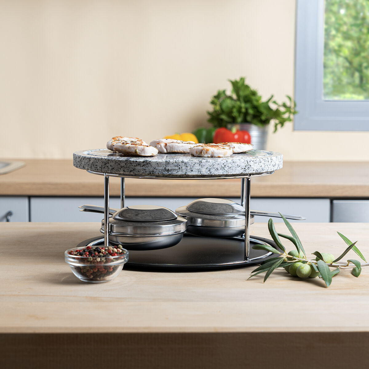 Stengrill Quid Naturalia Sort 23 x 13 cm (2 enheder)